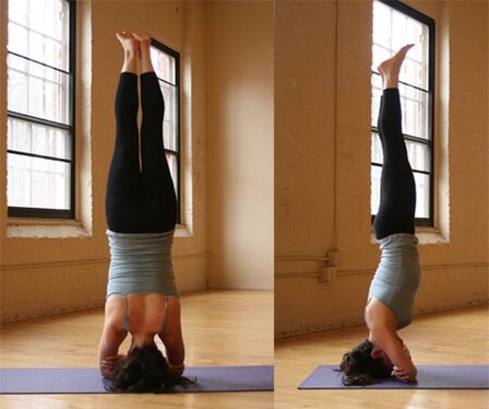 headstand yoga para perda de peso